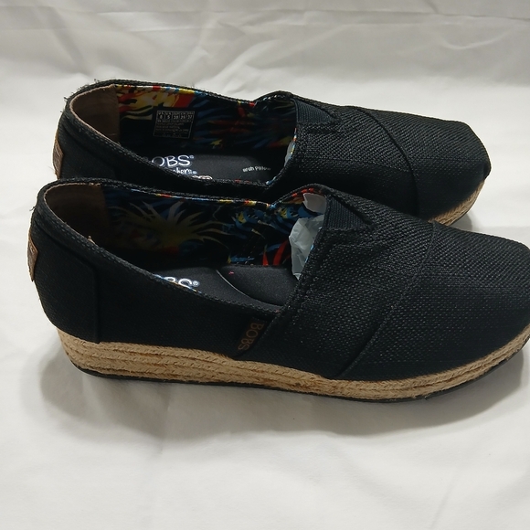 BOBS Black Espadrille Slip-On Shoes - Picture 5 of 16